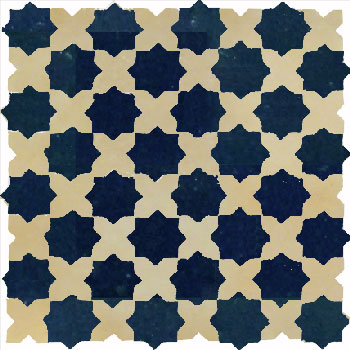 Mosaic House Moroccan tile Tanger S 3-11 Midnight Blue Beige  zellige, mosaic, zellij, field, pattern, glaze, stars, classic 